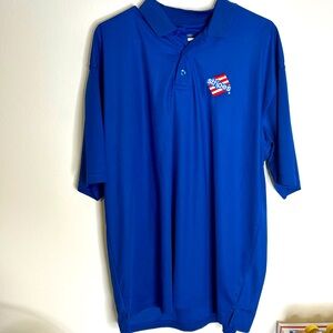 Stripes Gas Station Men XL Uniform Polo Blue Shirt Top Employee Logo Store